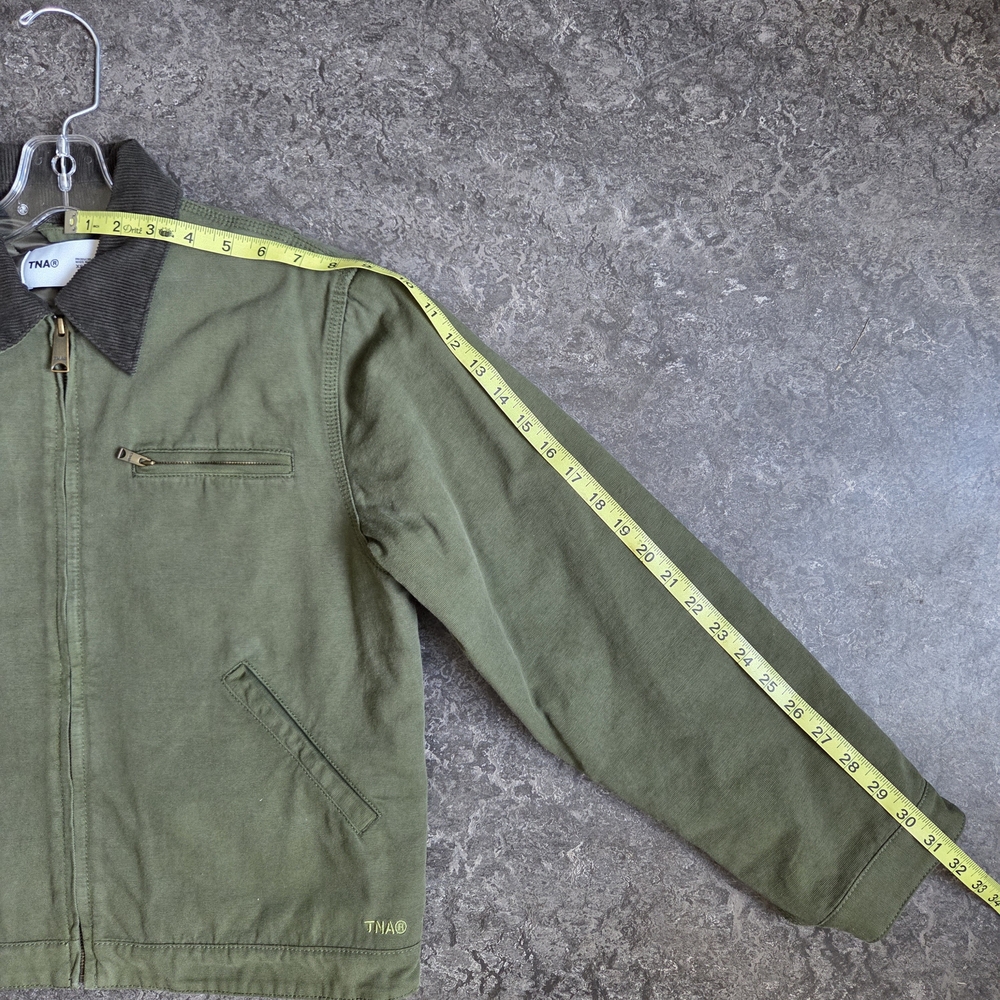 TNA Olive Dale Utility Chore Barn Jacket Lined Boxy XS NWT - Picture 12 of 15